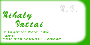 mihaly vattai business card