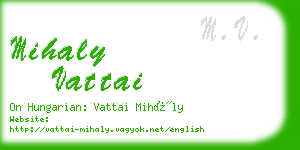 mihaly vattai business card